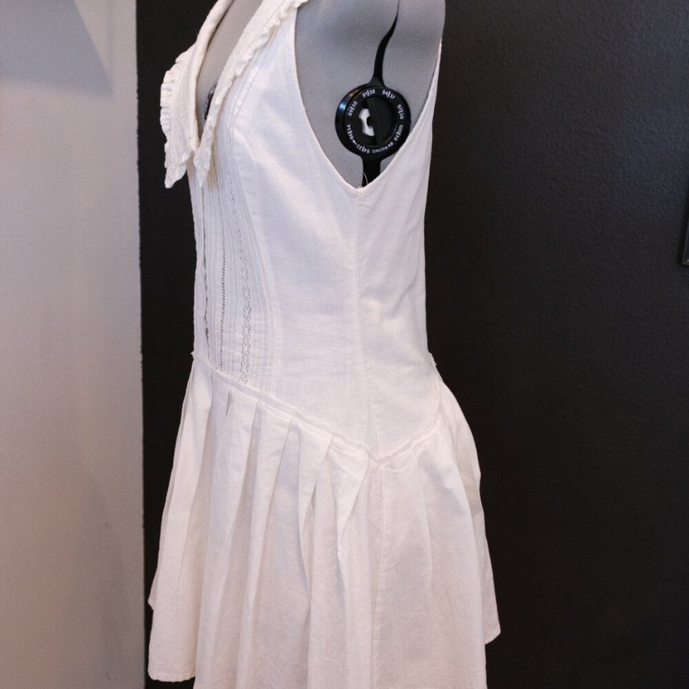 NWT White Lace sailor collar summer cotton dress Size Small - Picture 3 of 5
